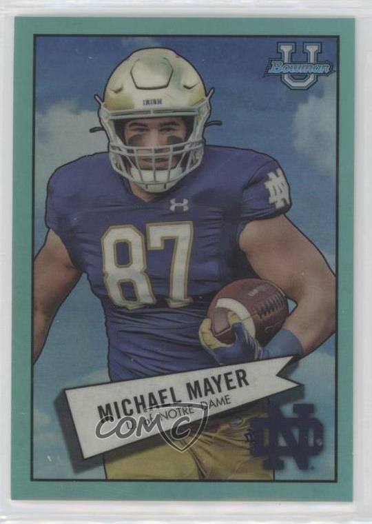 2022 Bowman U Chrome 1952 Aqua Refractor 100/150 Michael Mayer #52BF-30 03up