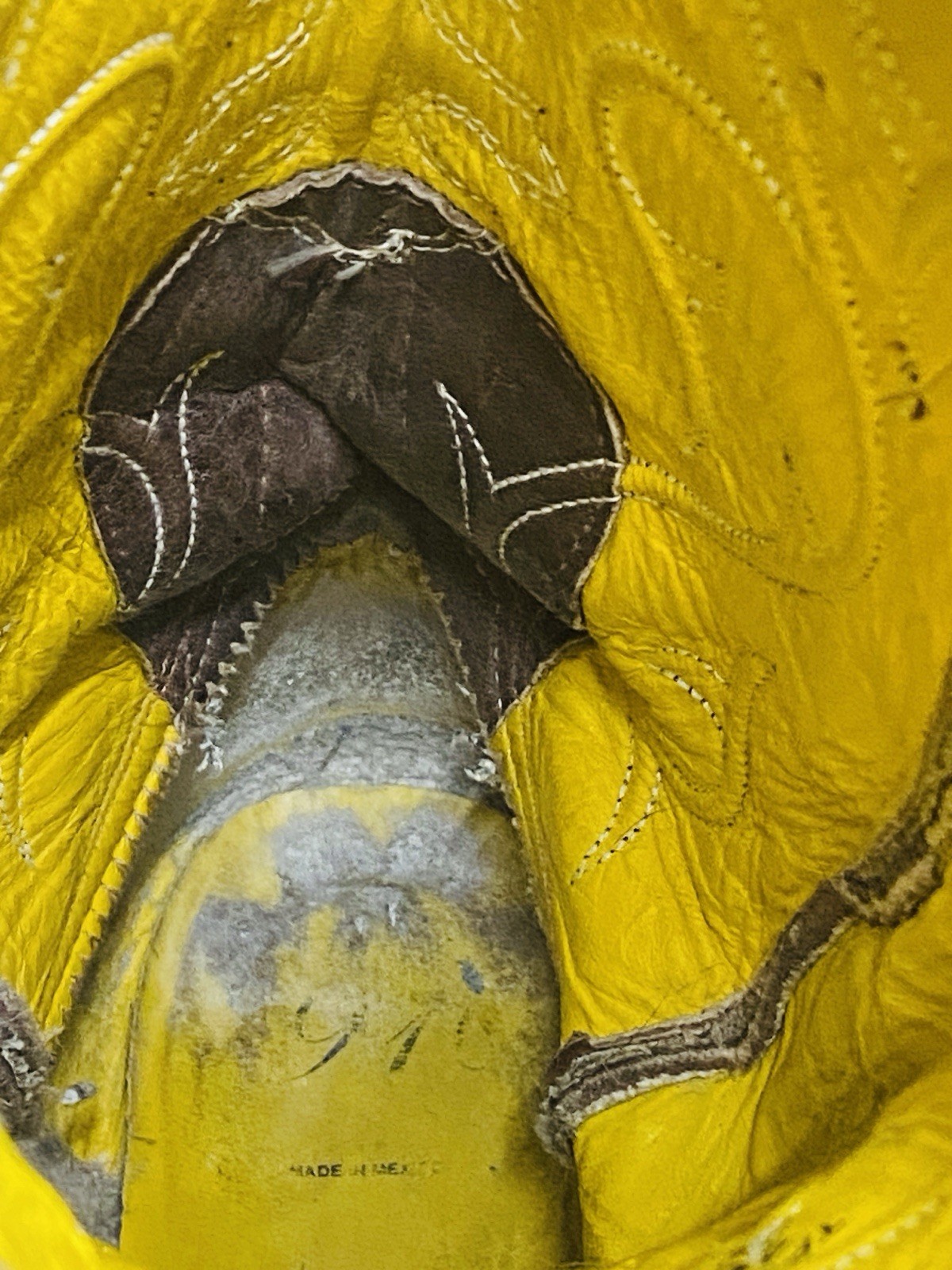 Vtg El General Python Snakeskin Cowboy Boots Mens… - image 22