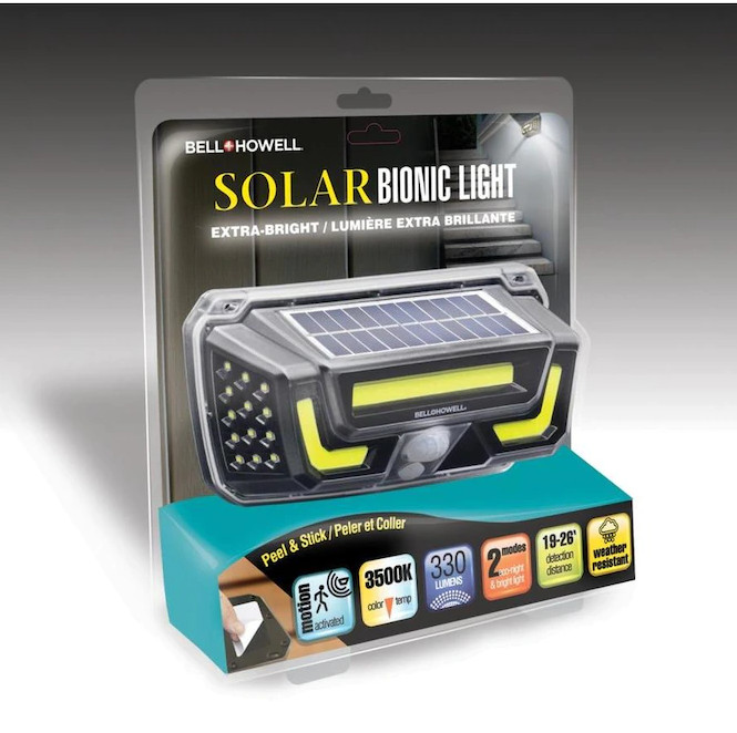 Bell And Howell 7898LQPO 47-in H Black Solar Dark Sky LED Outdoor Wall Light 5290₽