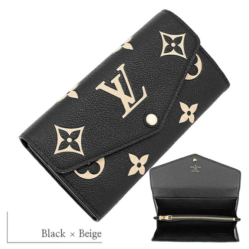 LOUIS VUITTON  New  Long Wallet Portefeuille Sarah Monogram Empreinte Bicolor Le
