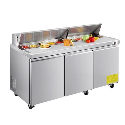 18.7 cu ft 72in Stainless Steel Fridge w/18 Pans