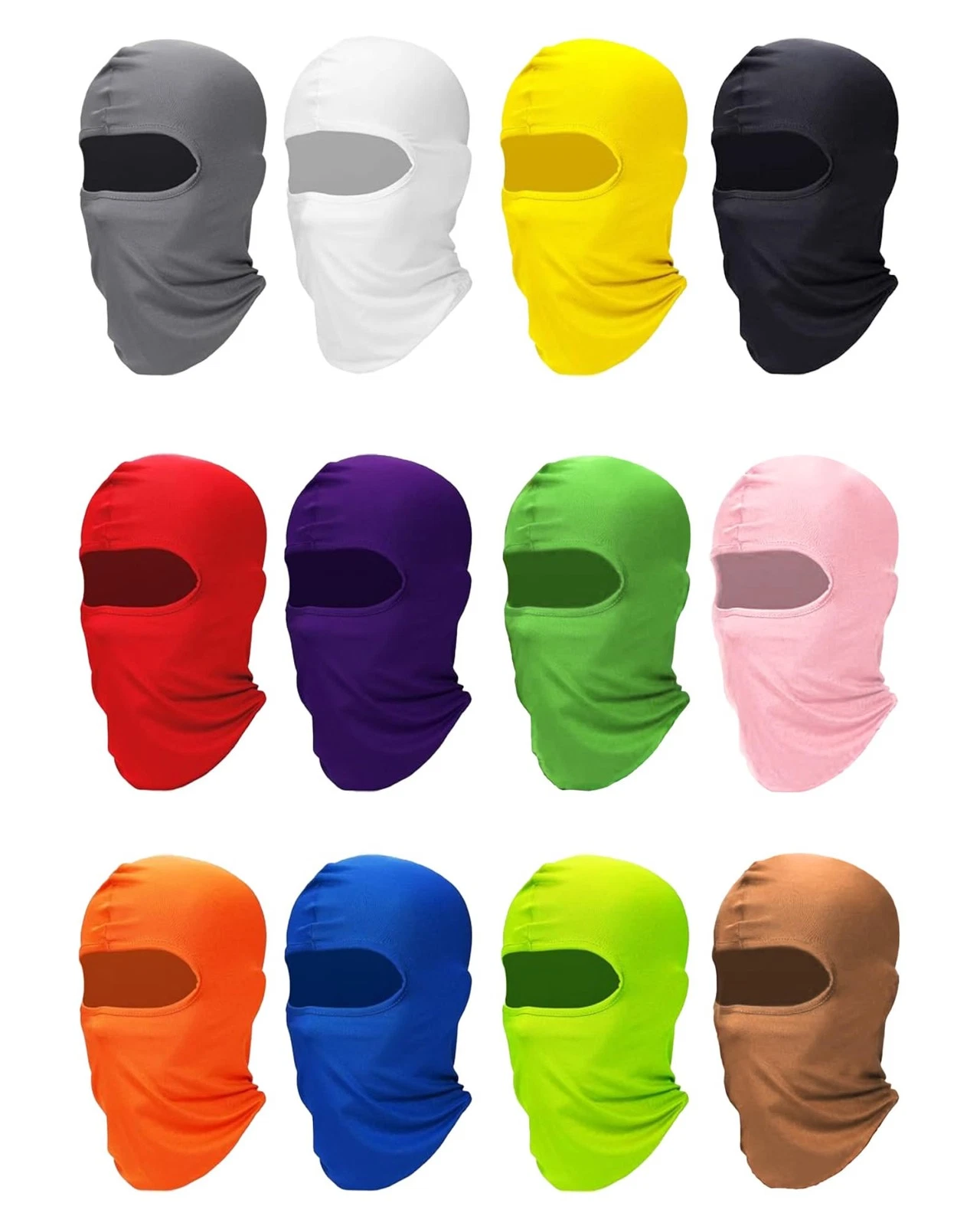 12 Pack Balaclava Face Mask, Summer Cooling Neck Gaiter, UV Protector Motorcy...