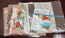 Bundle of 9 Christmas Scrapbook Kits Holiday Paper Craft DIY Layout Sets New 