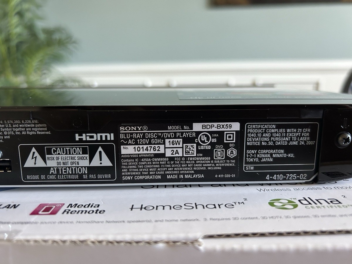 Sony BDP-BX59 Blu-Ray Player for sale online | eBay