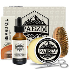 5 Piece Beard Grooming Kit for Men, Including All Natural Beard Oil, Beard Balm