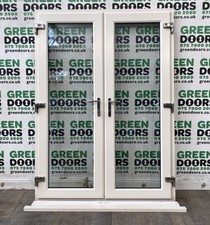 WIDE UPVC FRENCH DOORS DOUBLE GLAZED EXTERNAL CREAM WHITE EXTERNAL EXTERIOR