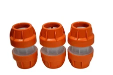 Dura-Line Clear-Lock 2 in Coupler Orange Conduit Fitting Duct Connector Lot of 3