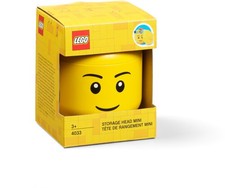 LEGO Mini Stackable Storage Head, Boy New Toy Yellow