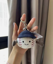 Jellycat Amuseables Sports Tennis Ball Bag Charm Keychain Plush Gift New Tags