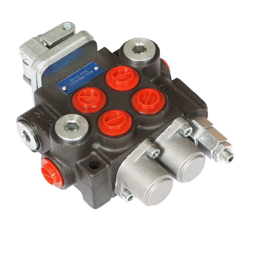Hydraulic Joystick Control Valve 2 Spool 11 GPM Directional Control Valve Double