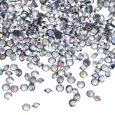 16800 Pcs Wedding Table Scatter Confetti Diamond, 3mm Fake Diamonds Gray 
