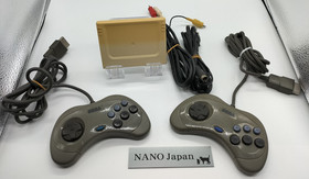 Sega Saturn Console HST-3210 Gray Model Two controllers Tested Japan NTSC-J