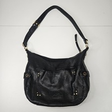 Borsa a tracolla Stone Mountain Claudette in pelle nera borsa hobo bag