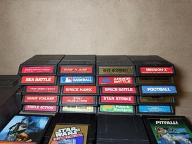 Mattel Intellivision Lot of 30 Games w/ Manuals Atlantis Star Wars UNTESTED