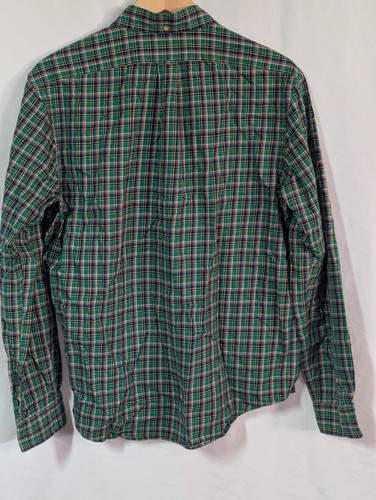 Ralph Lauren Long Sleeve Button Down Oxford Men’s Large Green/Blue/Yellow Plaid - Picture 2 of 9