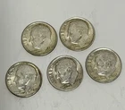 5 SILVER Roosevelt Dimes 1964 dates  90% silver lot of 5