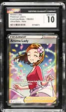 AROMA LADY 199/203 ULTRA RARE HOLO EVOLVING SKIES POKEMON CGC 10 GEM MINT on eBay