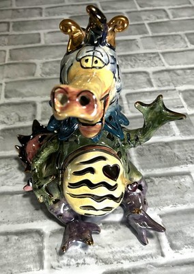 2000 Blue Sky Corp. Heather Goldminc Dragon Votive Tealight Candle Holder Statue