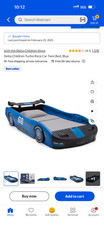 race car bed frame blue twin size