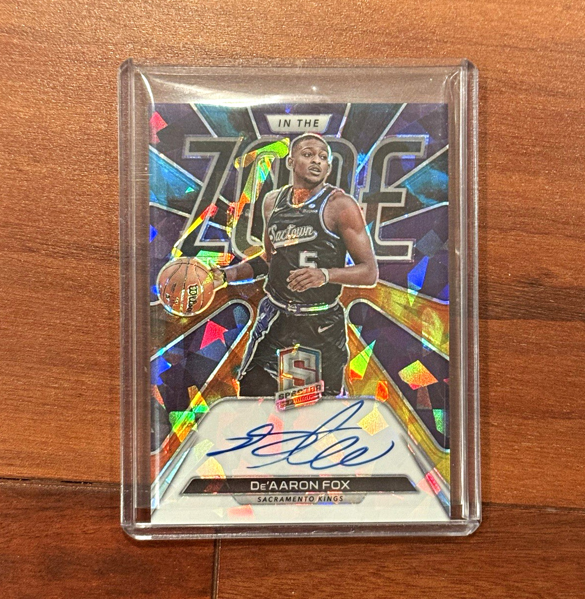 De'Aaron Fox Auto 2021-22 Panini Spectra In the Zone #ITZ-DAF /25 Kings Spurs