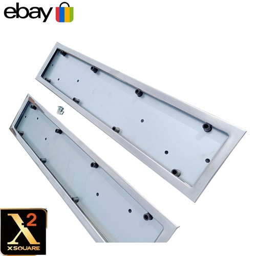 Autohalter Nummernschilder Einfassungen PAAR Super Chrom für jedes Auto Van 100% Metall - Bild 6 von 10