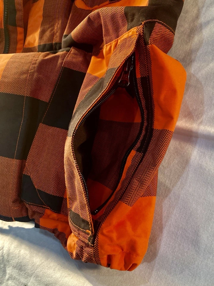 Chaqueta de esquí de snowboard con capucha a cuadros pequeña Burton para hombre - ¡EXCELENTE ESTADO!! Foto 3 de 4