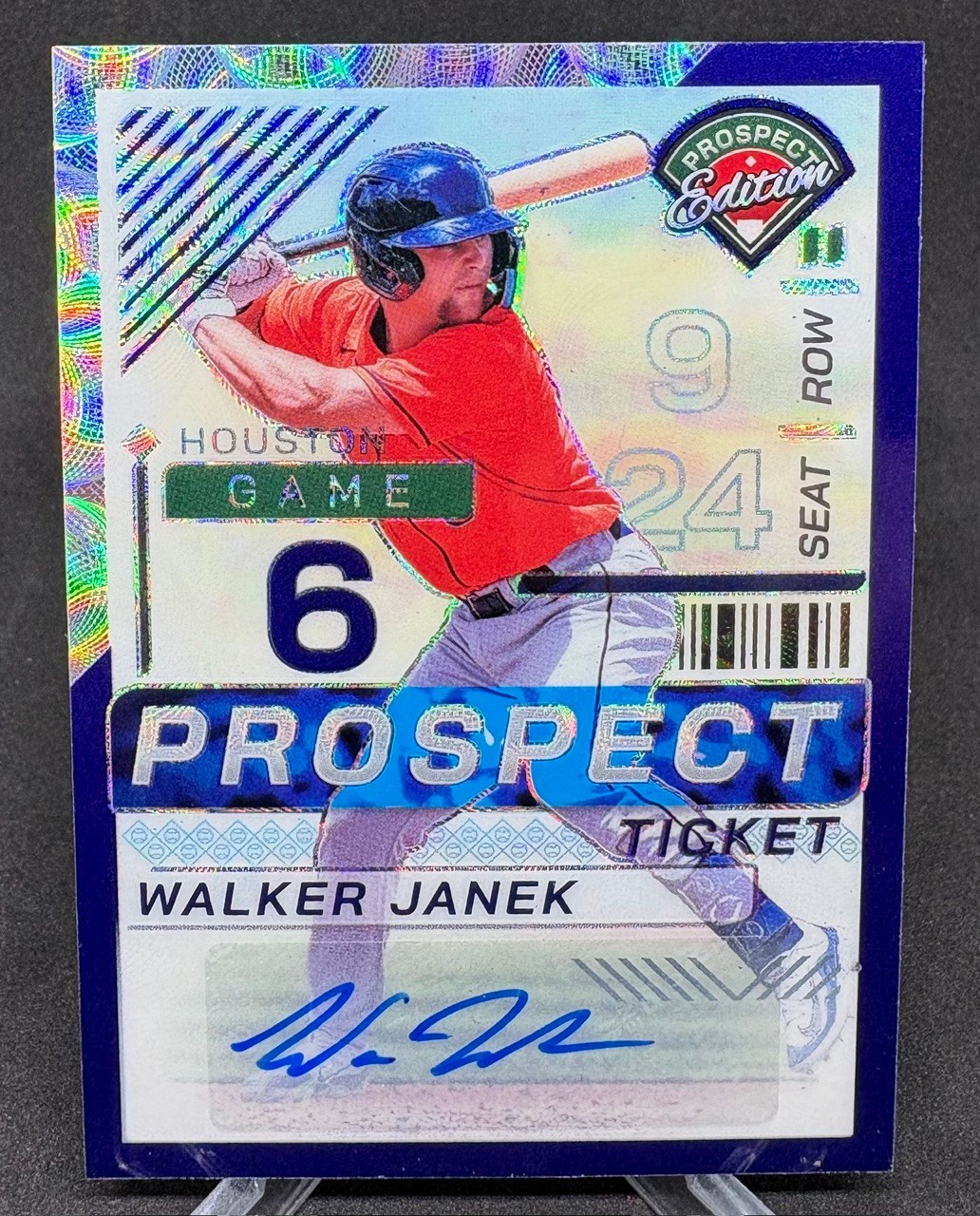 2024 Panini Prospect Edition WALKER JANEK Rookie Auto Purple Scope Prizm #'d /49