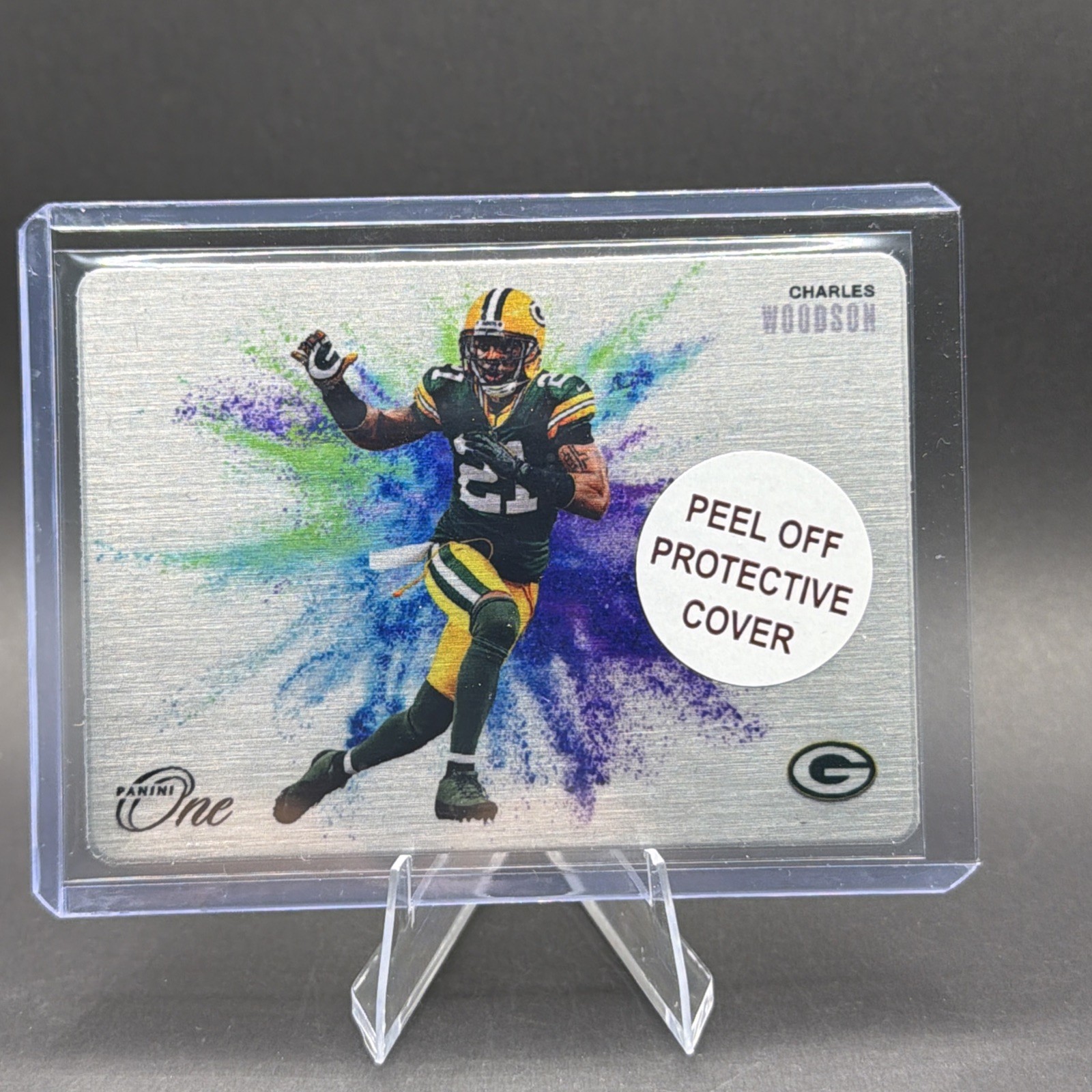 CHARLES WOODSON 2024 Panini One #CB-CWN COLORBLAST Metal *Case Hit* Packers SSP