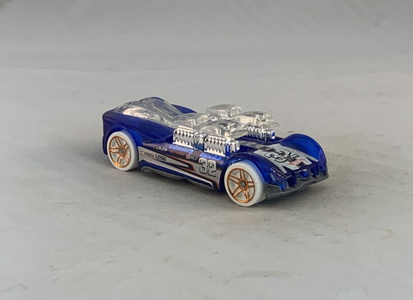 Hot Wheels What-4-2 2012 Mystery Transparent Blue PR5s