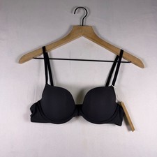 SKIMS Fits Everybody Push Up Demi Bra Onyx Black 34A BR-UWR-2295 NEW