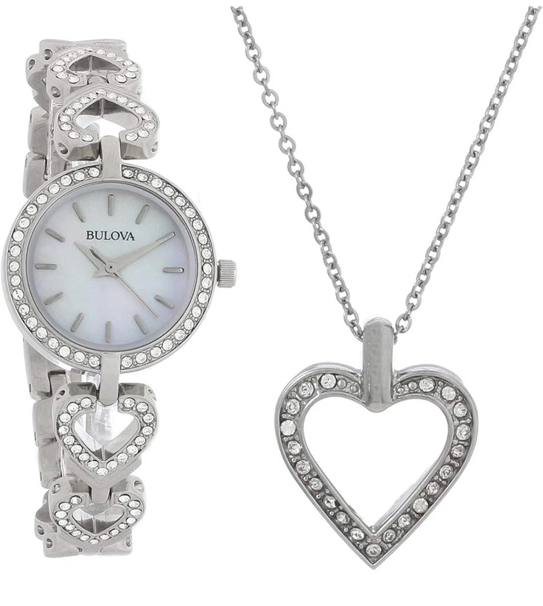 Bulova watch and necklace set deals