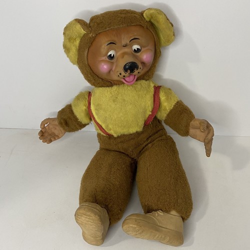 Vintage rubber face plush Bear Rare 