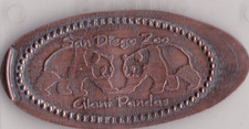 Elongated Souvenir Penny: SAN DIEGO ZOO (Giant Pandas)   Z 438