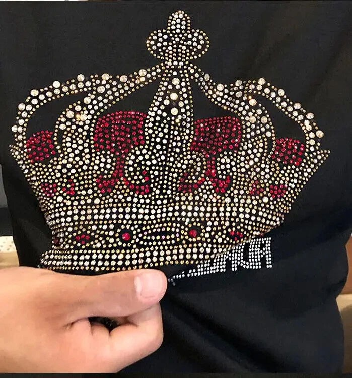 Nuevo Hombres Lujo Diamante Estrás Moda Negro Sudadera con Capucha Alta Calidad Foto 3 de 4