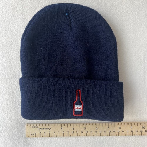 Chicago Beanie Winter Hat Cap Embroidered CHI FLAG BEER WINE Logo Warm RARE HTF - Picture 5 of 5