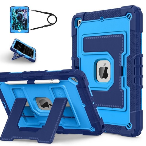 For iPad 9th 8th 7th Gen 10.2 Case Kids Heavy Duty Shockproof Stand Strap Cover - Picture 35 of 59