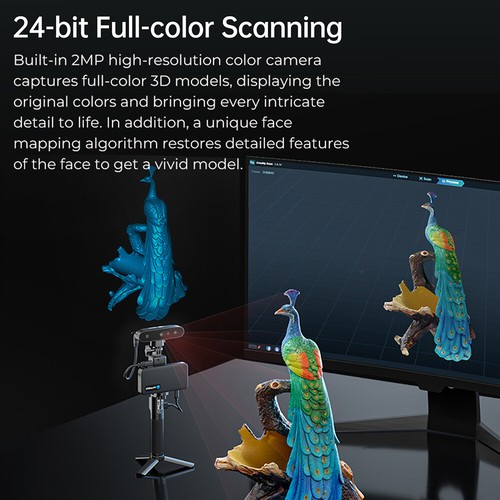 2024 Creality CR-Scan Ferret Pro Skaner 3D do rzeźb twarzy 0,1 mm - Zdjęcie 7 z 12