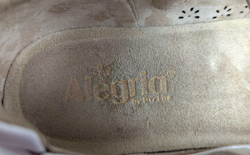 Alegria sz 10 or 41 By PG Lite Perforated White Mary Jane Leather Shoes Feminine - Picture 6 of 14