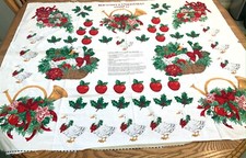 BOUNTIFUL CHRISTMAS Appliques fabric panel Ne...