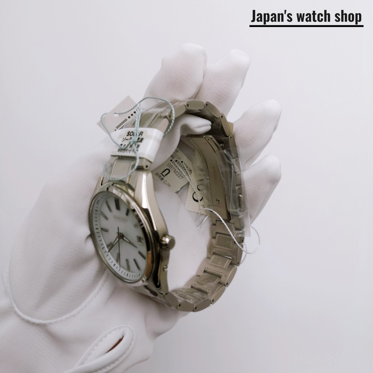 SEIKO Selection SBTM337 Pearl White Titanium Radio Solar SEIKO Selection SBTM337 Pearl White Titanium Radio Solar