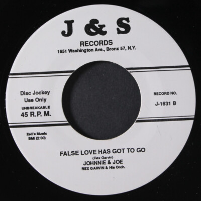 JOHNNIE & JOE: warm soft and lovely / false love has got to go J&S 7'' Single