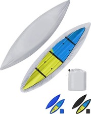 iCOVER Kayak Cover, Canoe Cover, UV Resistant SUP Boat Cover,Silver/Blue/Black