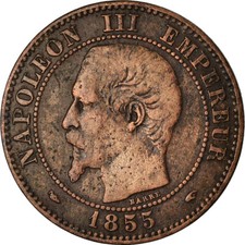 Monnaie, France, Napoleon III, 2 Centimes, 1855, Paris, TB+, Gad 103