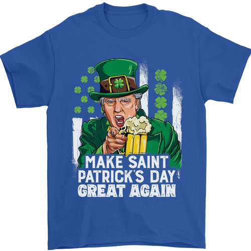 St Patricks Day Wieder Großartig Donald Trump Herren 100% Cotton - Picture 51 of 102