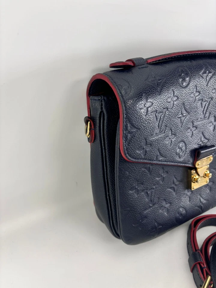 Подлинный Louis Vuitton Pochette Metis 2 пути красный синий монограмма Empreinte наплечная сумка - Изображение 4 из 4