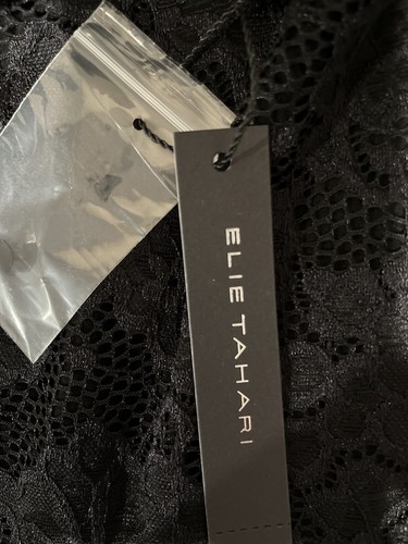 Elie Tahari womens Lace Sheath Dress size 4 Black Twist Knot Above-the-Knee $225 - Picture 8 of 14