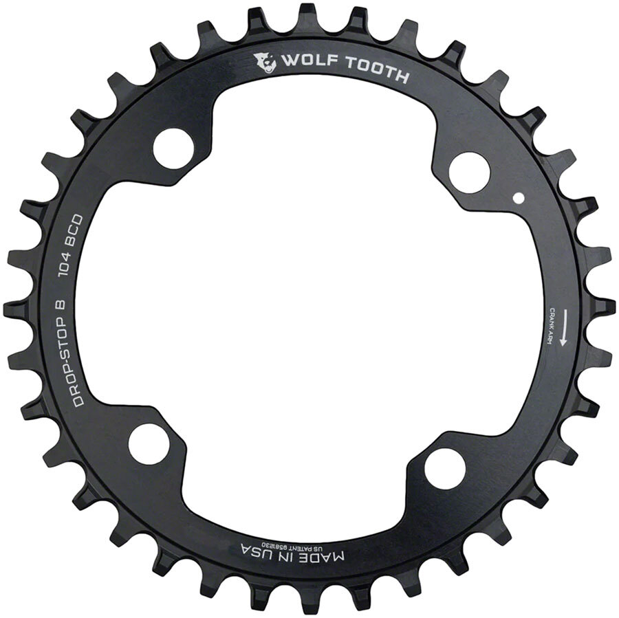 104 BCD Chainrings - Wolf Tooth 104 BCD Chainring - 38t, 104 BCD, 4-Bolt,
