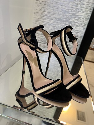 Gianvito rossi milano high heels black and gold size 9.5