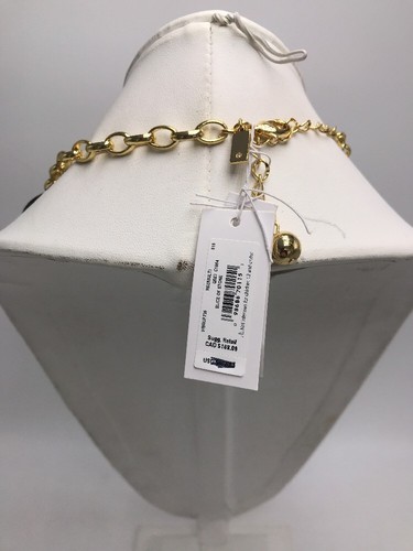 $148 kate spade Slice of Stone Floral Statement Necklace Red Gold Wood 182K - Picture 7 of 8