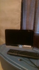 HP black all-in-one desktop computer